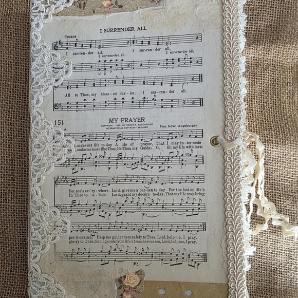 Handmade Other - Handmade Junk Journal vintage floral prayer devotional journal